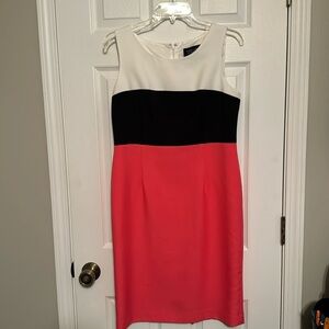 BLACK LABEL BY EVAN-PICONE COLOR BLOCK SLEEVELESS DRESS - Size 6